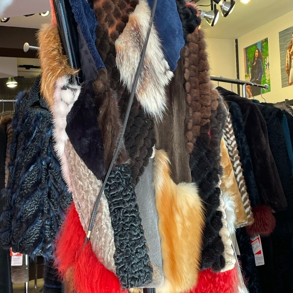 Luxurious Multicolor Fur Jacket - Picture 2 of 2